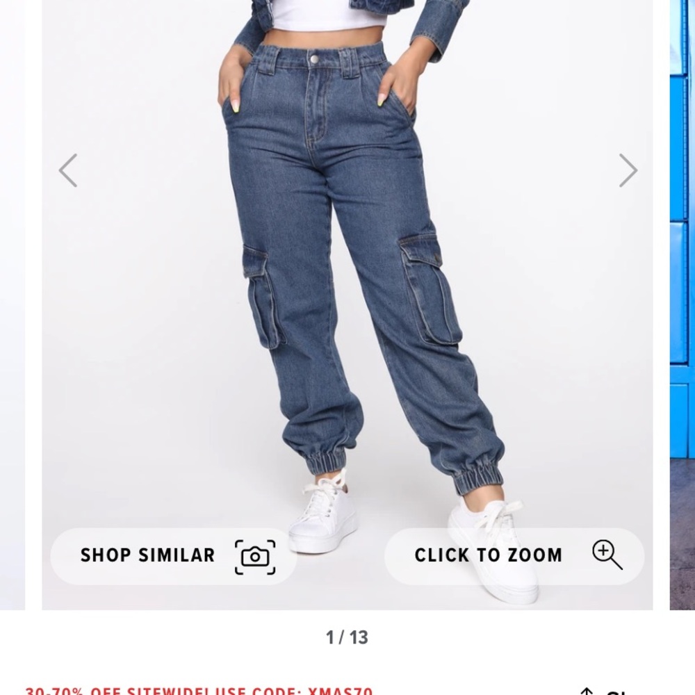 Leslie cargo Jeans Fashion nova